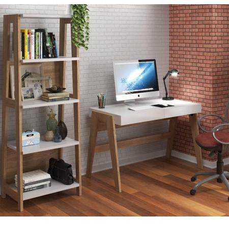 Imagem de Conjunto Home Office 2 Peças Escrivaninha e Estante Trend