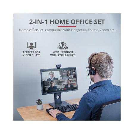 Conjunto Home Office Trust Doba com Webcam e Headset - Mesa Gamer -  Magazine Luiza | Stifte & Schreibwaren