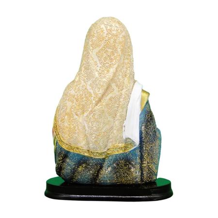 Imagem de Conjunto Imagens bustos Imaculado Coração de Maria e Sagrado Coração Jesus resina e dourado 11cm