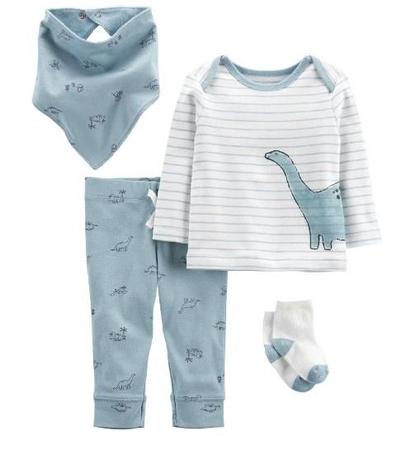 Imagem de Conjunto Infantil bêbe prematuro Dino Azul Oshkosh