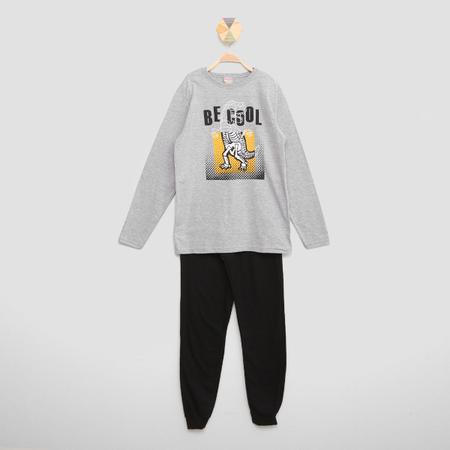 Imagem de Conjunto Infantil Camiseta e Calça Jogger Moletom Brandili Dino Be Cool Menino