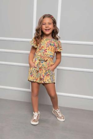 Imagem de Conjunto infantil com cropees e short Liberty