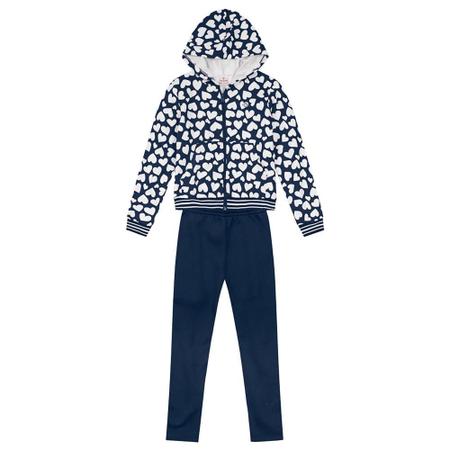 Imagem de Conjunto Infantil Coração Menina Azul Claro Brandili