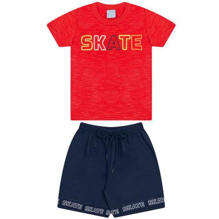 Imagem de Conjunto Infantil de Menino Skatista Vermelho