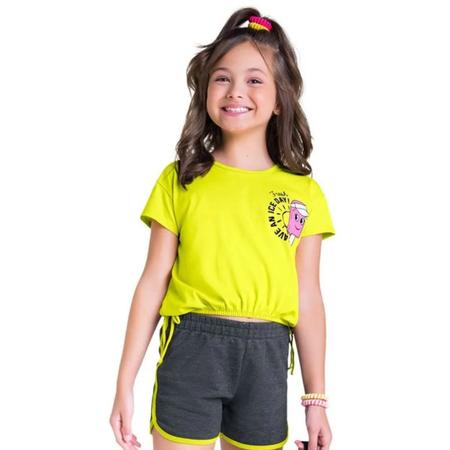 Imagem de Conjunto Infantil Feminino Blusa + Short Kyly Conjunto Infantil Feminino Blusa + Short Kyly Conjunto Infantil Feminino Blusa + Short Kyly