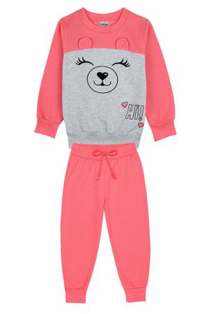 Imagem de Conjunto Infantil Feminino Rosê Ursa