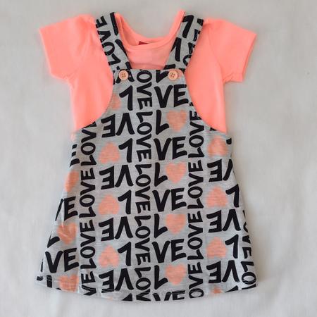 Imagem de Conjunto Infantil Feminino Salopete e Blusa Kyly