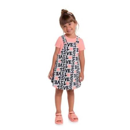 Imagem de Conjunto Infantil Feminino Salopete e Blusa Kyly