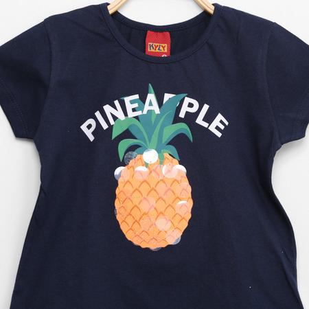 Imagem de Conjunto Infantil Kyly Camiseta e Short Abacaxi Menina 2 Peças