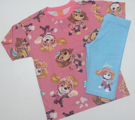 Imagem de Conjunto Infantil Menina Camiseta e Bermuda Patrulha Canina SKYE Malwee Kids Nickelodeon
