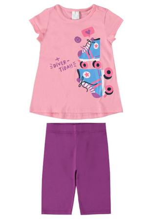 Imagem de Conjunto Infantil Menina Divertida Malwee Kids Rosa 109349