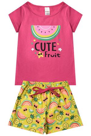 Imagem de Conjunto Infantil Menina Melancia Pink