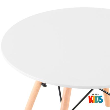 Imagem de Conjunto infantil - Mesa Eames Junior branco + 2 cadeira Eiffel Junior com braços