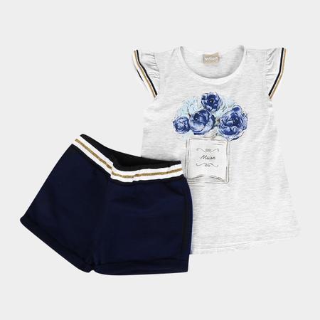 Imagem de Conjunto Infantil Milon Short Moletom Feminino