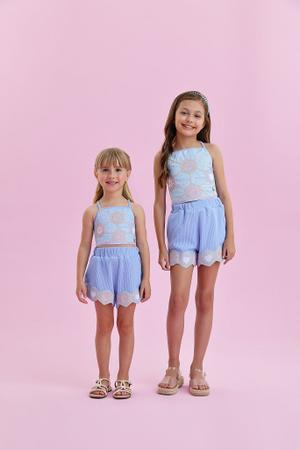 Vestido Infantil Petit Cherie Verão Branco Crochê