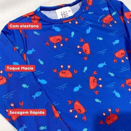 Imagem de Conjunto Infantil Praia Menino Camisa Sunga Proteção Solar