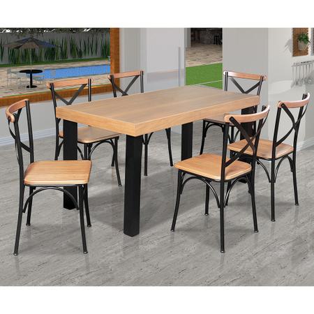 Conjunto de mesa com 6 cadeiras para area externa - Rafaele