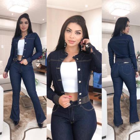 Calca jeans hotsell com jaqueta jeans