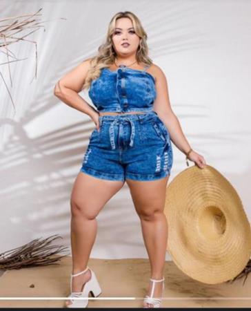 Conjunto Jeans Tamanho 52 Vc moda Plus Outros Moda e