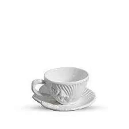 Conjunto Jogo 06 Xícaras Café Pires Carâmica Al Mare 100Ml - Scalla Cerâmica Imagem de Conjunto Jogo 06 Xícaras Café Pires Carâmica Al Mare 100Ml