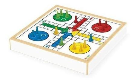 Conjunto Jogo 2x1 Tabuleiro Damas E Ludo Estojo Madeira - Junges