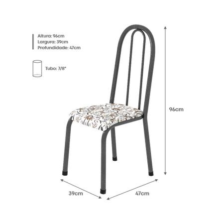 Conjunto Kit Jogo 6 Cadeiras Metal Aço Prata Cozinha Jantar Almofadada  Overlar: Produtos para sua casa, móveis, tecnologia, brinquedos e  eletrodomésticos