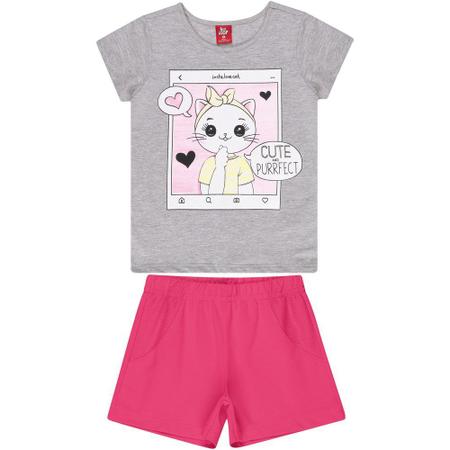 Imagem de Conjunto Juvenil Blusa E Short Menina Bee Loop Ref. 13941