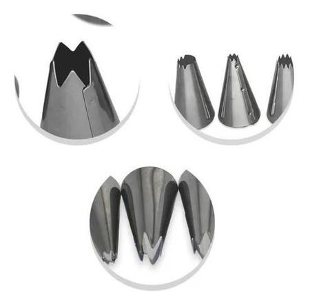 Conjunto Kit 8 Bicos De Confeiteiro Utensílio Cozinha - 123útil Imagem de Conjunto Kit 8 Bicos De Confeiteiro Utensílio Cozinha