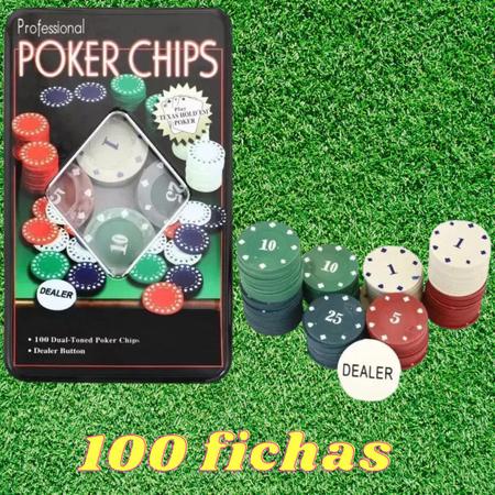 Jogo de Poker Kit Profissional Estojo em Metal com 100 Fichas Unidade -  Rocie/ WX Gift - Grupo Rocie - Jogo de Poker - Magazine Luiza