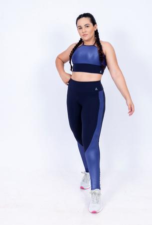 Imagem de Conjunto Legging Power Preto c/ Cirê Azul