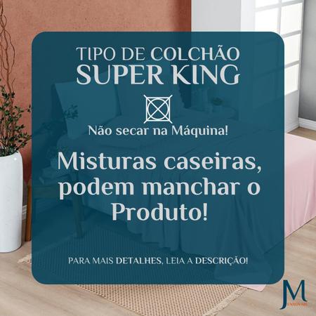 Imagem de Conjunto Lencol Casal Super King London Bordado Inglês 200