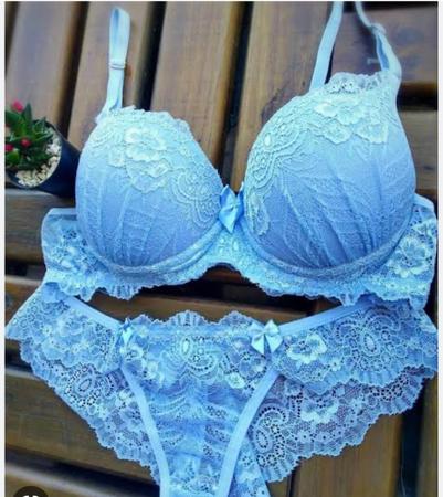 Conjunto lingerie azul bebe - Lamour - Conjunto de Lingerie - Magazine Luiza