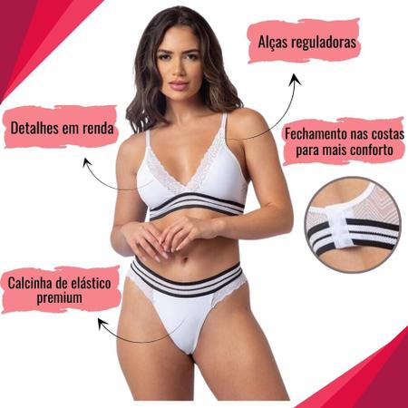 Imagem de Conjunto Lingerie Luiza Sutiã e Calcinha Detalhes em Renda