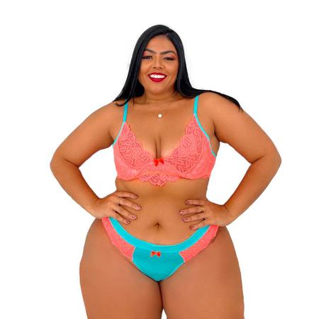 Conjunto Lingerie Plus Size de Renda com Aro - Apenas Ouse Lingerie -  Conjunto de Lingerie - Magazine Luiza