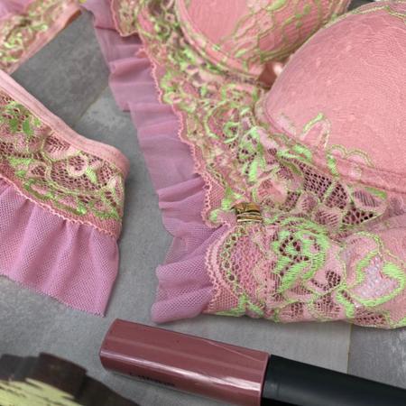 conjunto lingerie de renda azul e rosa tamanho pequeno - moça bonita -  Conjunto de Lingerie - Magazine Luiza