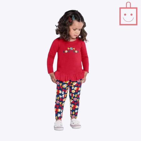 Imagem de Conjunto Manga Longa Infantil Feminino Kyly 1000042