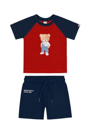 Imagem de Conjunto Masculino Infantil Verão Dame Urso Premium Total Confort 10213