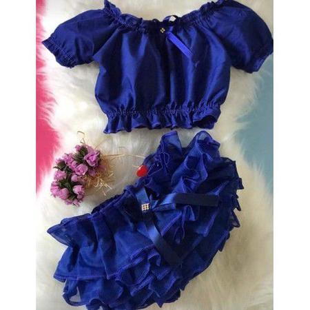 Imagem de Conjunto Menina Bunda Rica Infantil Baby Ciganinha Croped Varias Cores