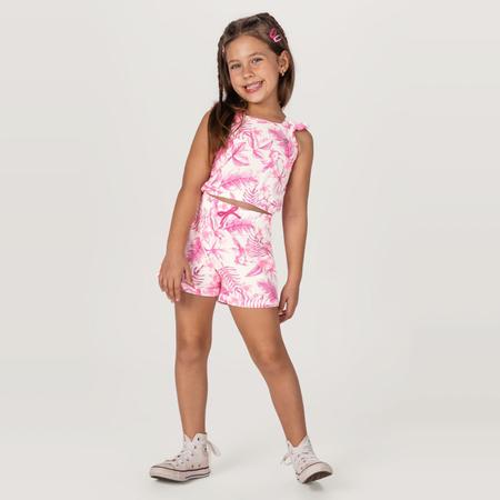 Conjunto Menina De Folhas Rosa Brandili Imagem de Conjunto Menina De Folhas Rosa Brandili