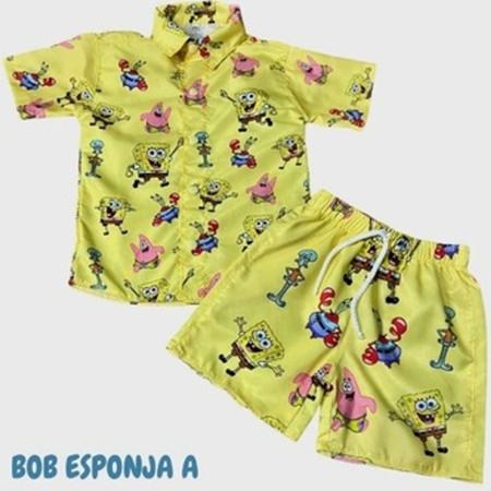 Conjunto de roupa do bob esponja sale