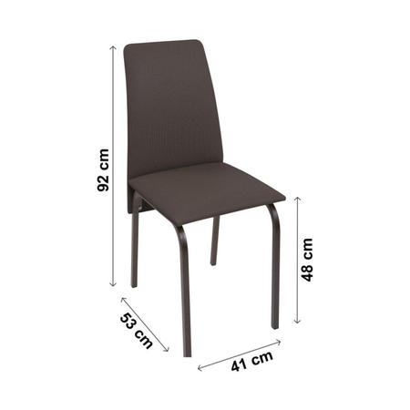 Imagem de Conjunto Mesa 140cm Tampo em Vidro com 6 Cadeiras Barcelona Ciplafe