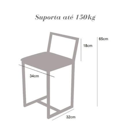 Imagem de Conjunto Mesa Branca 4 Cadeiras Pequena Estofado Industrial White