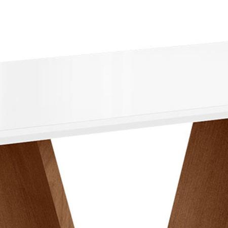 Conjunto de Mesa 6 Cadeiras Tampo MDF e Vidro Nell Móveis