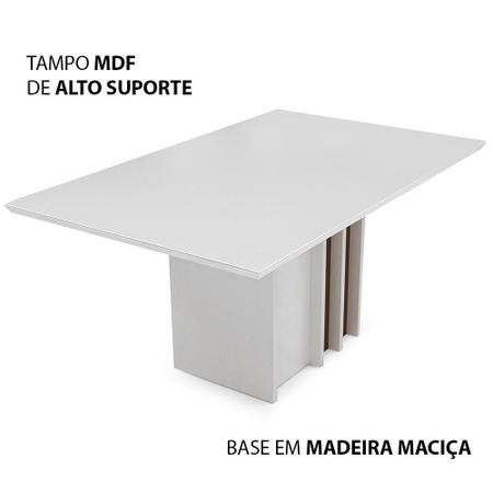 Mesa de Jantar com 6 Cadeiras Herval Indy, Amêndoa