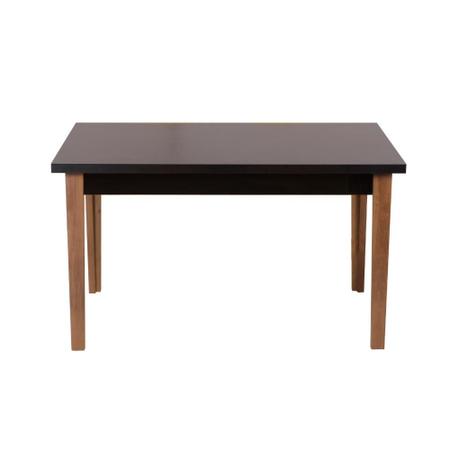 Imagem de Conjunto Mesa de Jantar Luiza 135cm Preta com 6 Cadeiras Leda - Branco