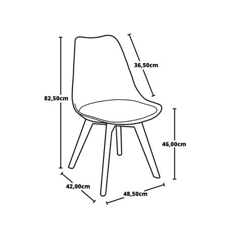 Imagem de Conjunto Mesa de Jantar Redonda Talia Branca 120cm com 6 Cadeiras Eiffel Leda - Preto