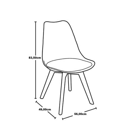 Imagem de Conjunto Mesa de Jantar Redonda Vértice 105cm Natural com 4 Cadeiras Leda em Madeira Maciça - Branco