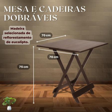 Jogo De Mesa 1 Mesa 70x70 + 4 Cadeiras De Jantar Joaninha