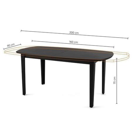 Conjunto Mesa Extensível Oval 4 Cadeiras Madeira Maciça Encosto