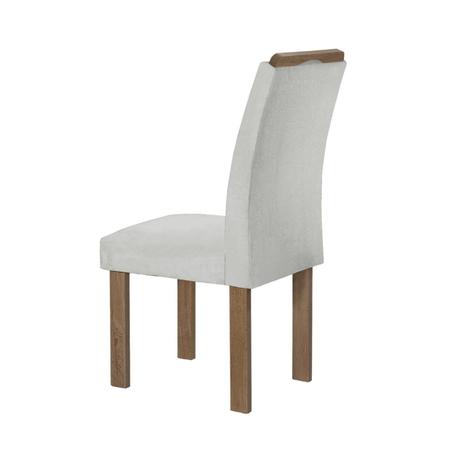 Imagem de Conjunto Mesa Manuela 160cm com 6 Cadeiras Arizona Tampo Dakota Plus com Vidro Chocolate/Off White/Gelo